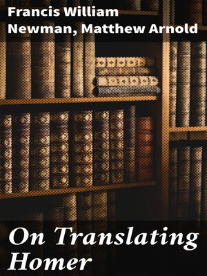 cover image of On Translating Homer